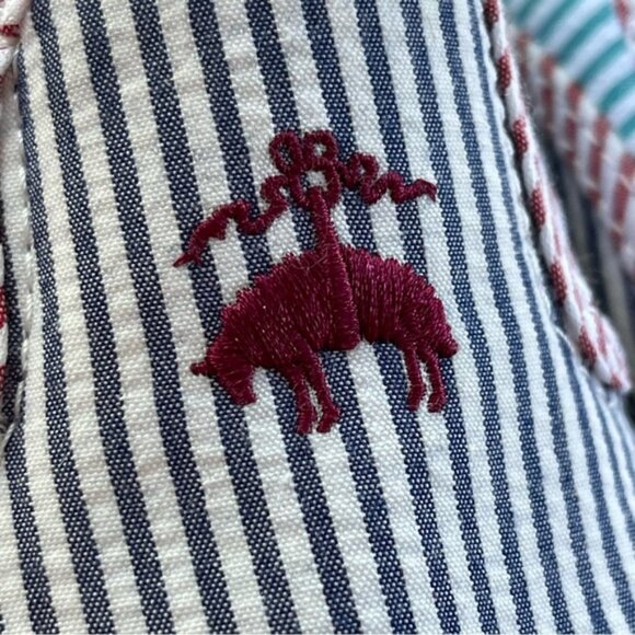 Brooks Brothers  Sperry Striped Slip On Shoes with Logo Mens 8 Womens 95 - Picture 4 of 6